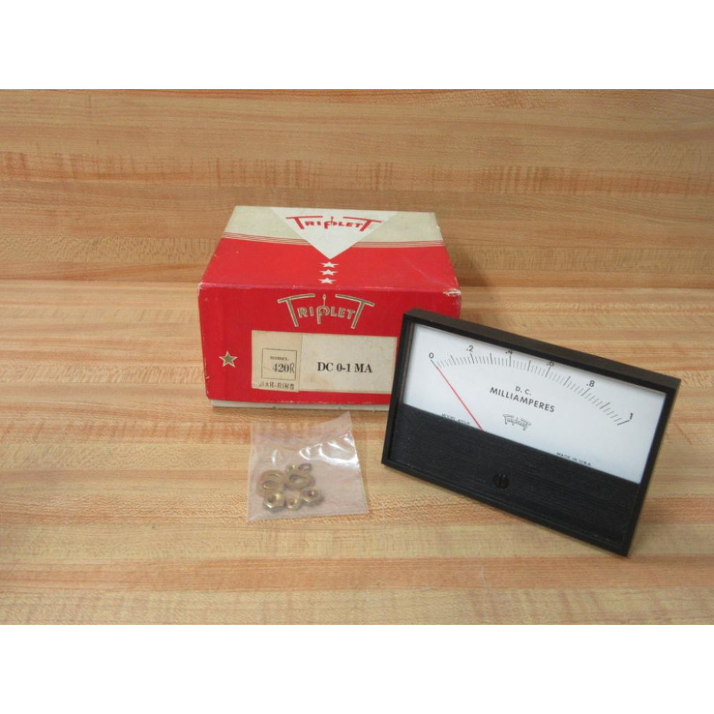 Triplett 420R Panel Meter DC 0-1 MA