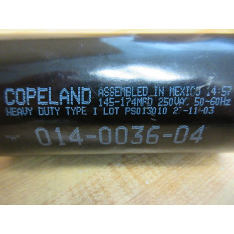 Copeland 014-0036-04 Capacitor 014003604 - New No Box