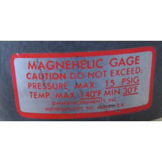 Dwyer 2000-0 C Differential Pressure Gage 20000C Cracked - Used Dwyer 2000-0 C Differential Pressure Gage 20000C Cracked - Used