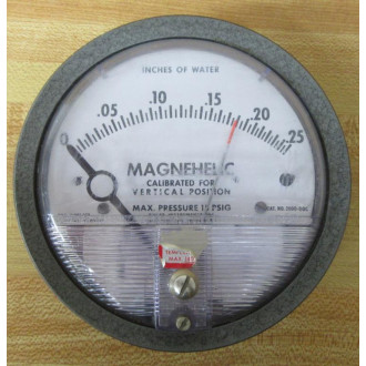Magnehelic 2000-00C Pressure Gauge 200000C WO Hose - Used