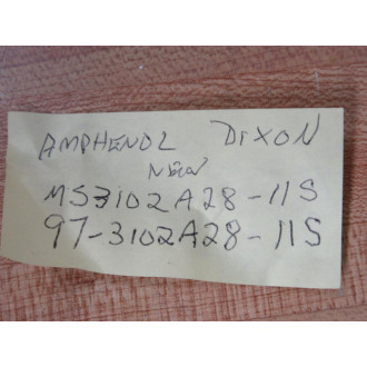 Amphenol MS3102A28-11S Dixon Circular Connector 97-3102A28-11S