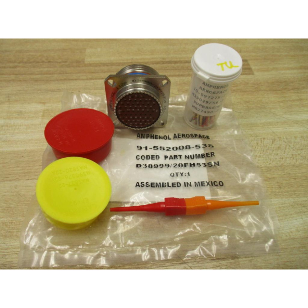 Amphenol D3899920FH53SN Circular MIL-Spec Connector D3899920FH53SN WTool Amphenol D3899920FH53SN Circular MIL-Spec Connector D3899920FH53SN WTool