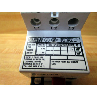 Moeller PKZM1-0,6-NA Motor Starter PKZM106NA - Used