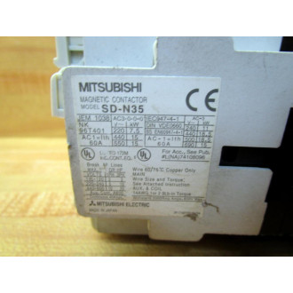 Mitsubishi SD-N35 Magnetic Contactor SDN35 - Used