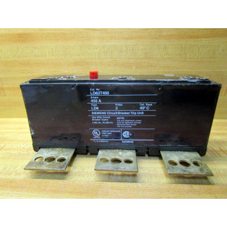 Siemens LD63T450 Circuit Breaker Trip Unit WFaceplate Damage - Used