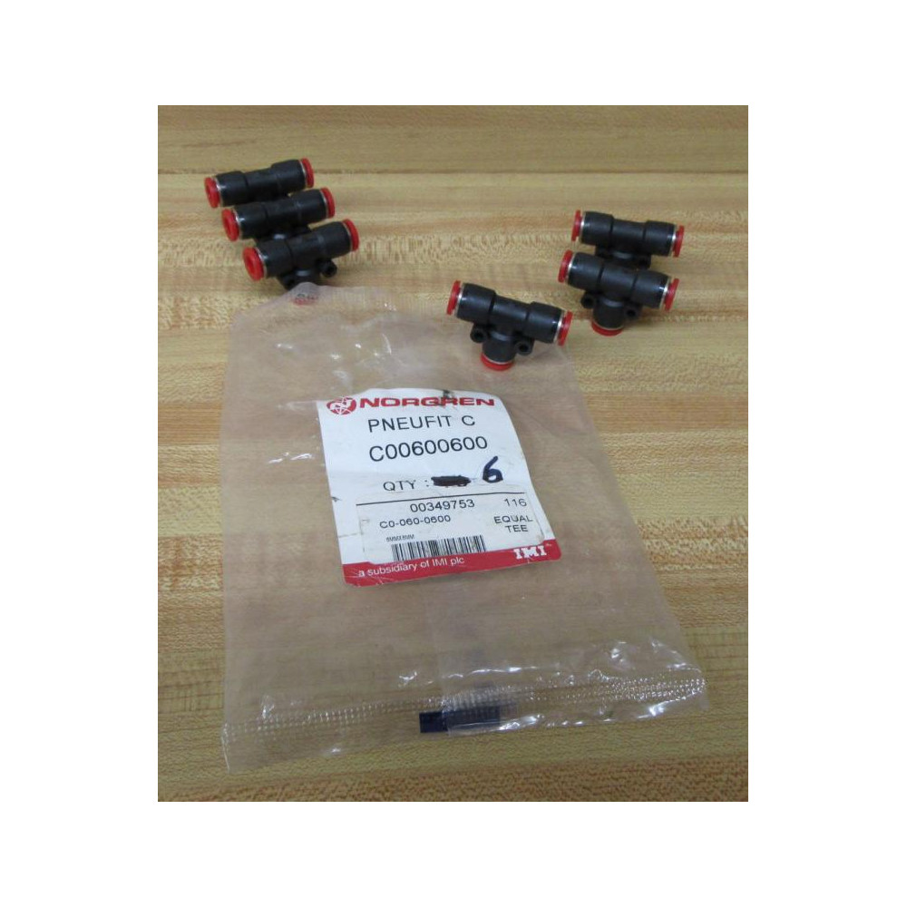 Norgren C0-060-0600 Union Tee C00600600 (Pack of 6)