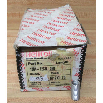 HeliCoil 1084-12CN 360 Coil Insert 108412CN360 (Pack of 93)