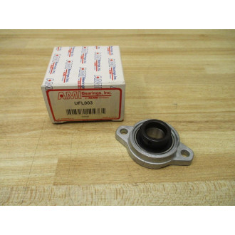 AMI UFL003 Flange-Mount Ball Bearing