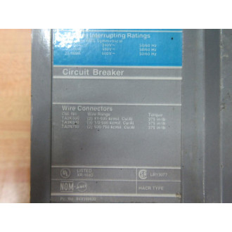 Siemens LMXD63B800 800A Circuit Breaker LMXD63B800L - Used