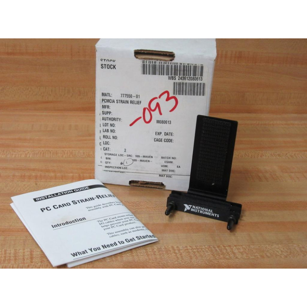 National Instruments 777550-01 PC Card Strain Relief Assy 77755001 wo Screws