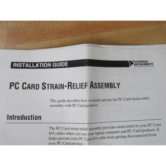 National Instruments 777550-01 PC Card Strain Relief Assy 77755001 wo Screws