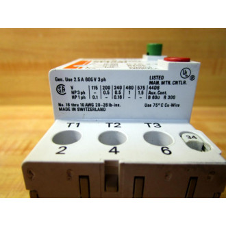 Sprecher + Schuh KTA3-25-1A Motor Starter Protector KTA3251A QF2 - Used