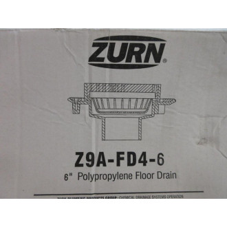 Zurn Z9A-FD4-6 6" Polypropylene Floor Drain
