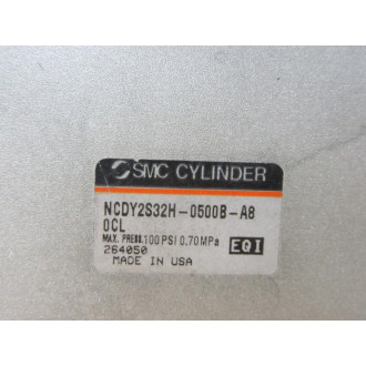 SMC NCDY2S32H-0500B-A80CL Cylinder NCDY2S32H0500BA80CL - Used
