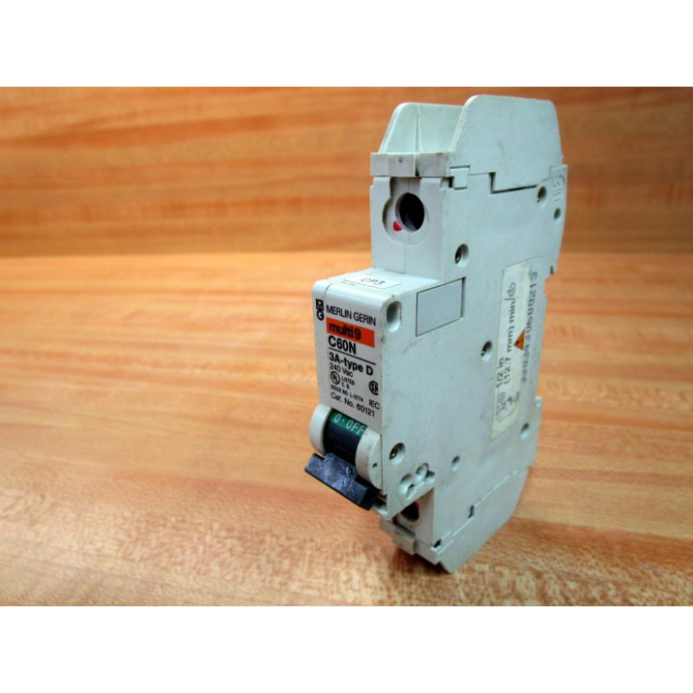 Merlin Gerin 60121 Schneider 3A Breaker Square D MG60121 WO Din Rail - Used Merlin Gerin 60121 Schneider 3A Breaker Square D MG60121 WO Din Rail - Used