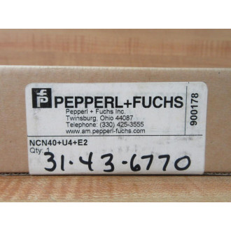 Pepperl + Fuchs NCN40+U4+E2 Photoelectric Sensor NCN40U4E2