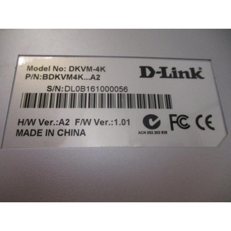 D-Link BDKVM4K 4-Port KVM Switch DKVM-4K - Used