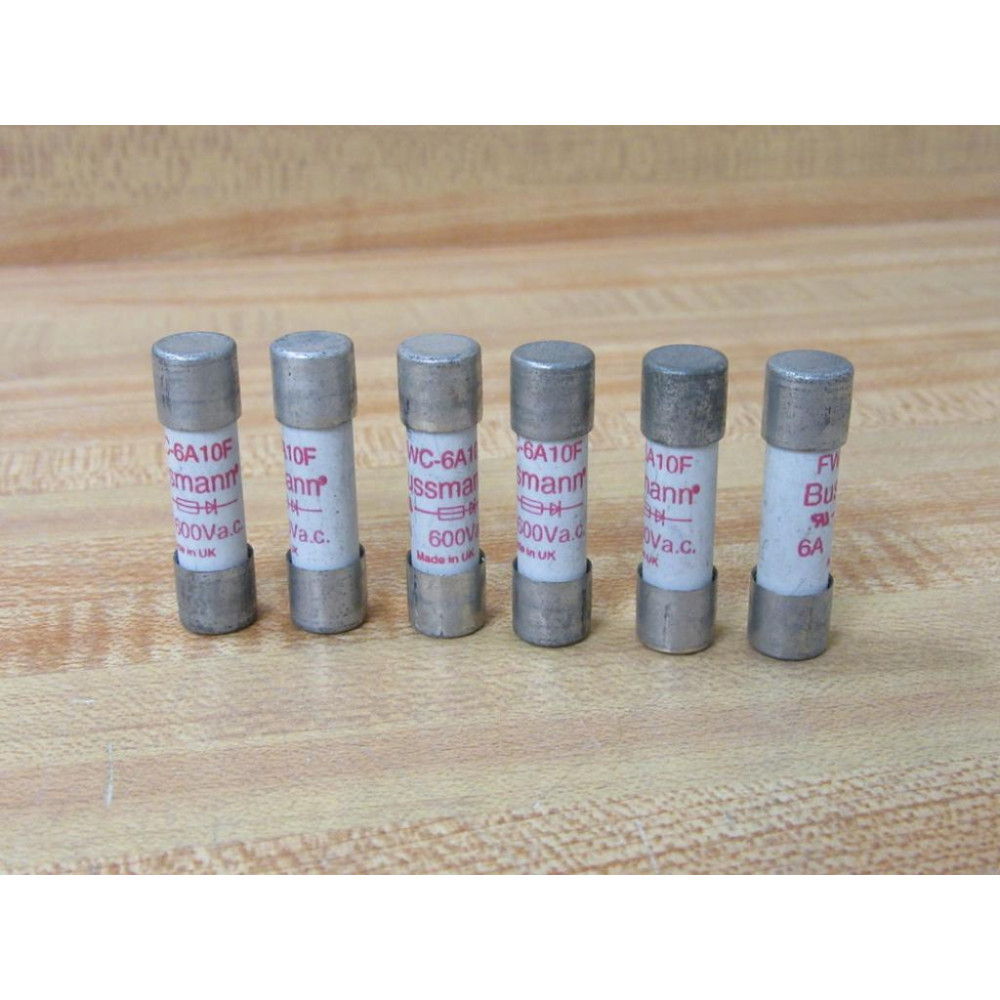 Bussmann FWC-6A10F Fuse FWC6A10F (Pack of 6) - New No Box