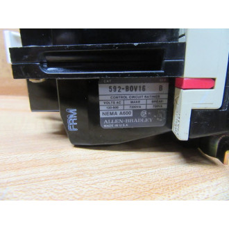Allen Bradley 592-BOV16 Overload Relay 592-B0V16 Series B WMount - Used