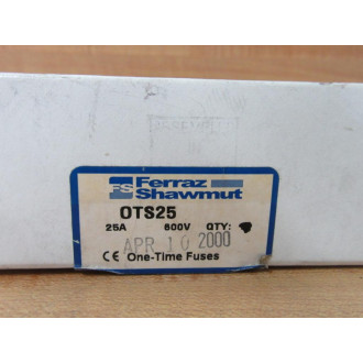 Shawmut OTS25 Gould One-Time Fuse 0TS25 (Pack of 9)