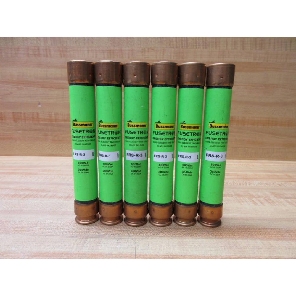 Buss FRS-R-3 Bussmann Fuse Cross Ref 6C213 Energy Efficient (Pack of 6) - New No Box