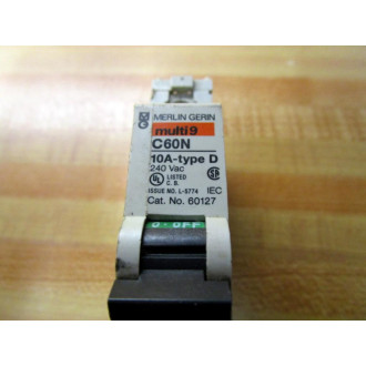 Merlin Gerin 60127 Schneider 10A Breaker Square D MG60127 - Used