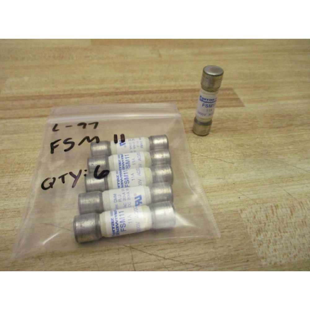 Ferraz  Shawmut FSM11 Fuse FSM11 (Pack of 6) - New No Box