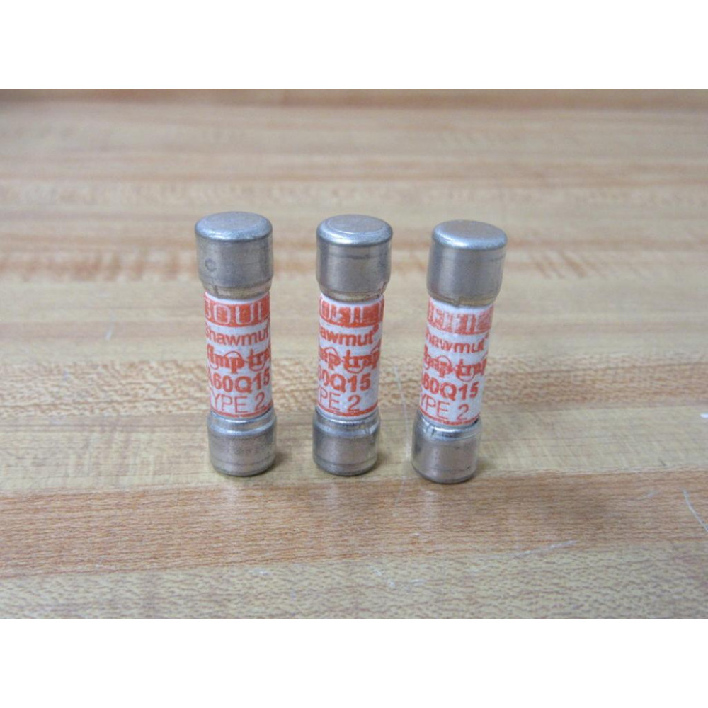 Shawmut A60Q15-2 Amp-Trap Fuse A60Q15 (Pack of 3) - New No Box