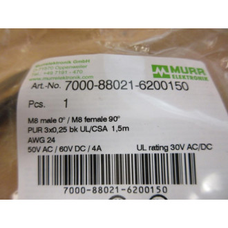 Murr Elektronik 7000-88021-6200150 Sensor Cordset 7000-88021-6300150