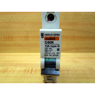 Merlin Gerin 60128 Circuit Breaker C60N-13A - Used