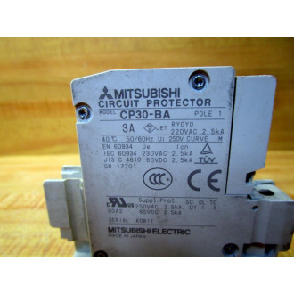 Mitsubishi CP30-BA-1P-3A Circuit Breaker CP30-BA - Used
