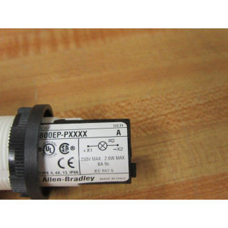 Allen Bradley 800EP-PLM4D5R Pilot Light 800EPPLM4D5R Allen Bradley 800EP-PLM4D5R Pilot Light 800EPPLM4D5R