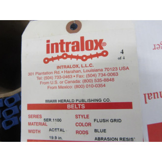 Intralox EL7609-1 Ser. 1100 Flush Grid Conveyor Belt EL76091