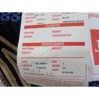Intralox EL7609-1 Ser. 1100 Flush Grid Conveyor Belt EL76091