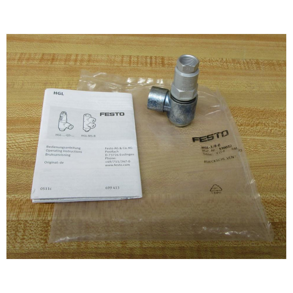 Festo HGL-38-B Check Valve HGL38B