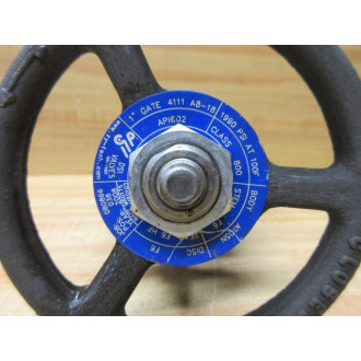 DSI Valves 4111-A8-18 1" Gate Valve 4111A818 - New No Box