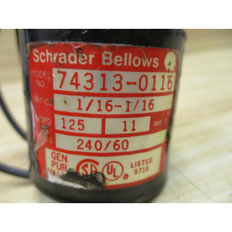 Schrader Bellows 74313-0116 Valve Coil 743130116 - Used