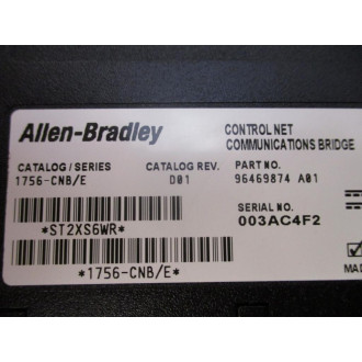 Allen Bradley 1756-CNB Module 1756CNB Ser.E Rev.D01