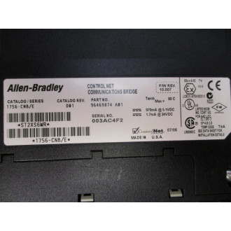 Allen Bradley 1756-CNB Module 1756CNB Ser.E Rev.D01