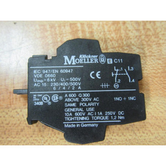 Moeller Klockner EC11 Eaton Contact Block - New No Box