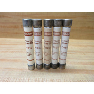 Gould Shawmut Ferraz Mersen OTS12 Tri-Onic Fuse (Pack of 5) - Used