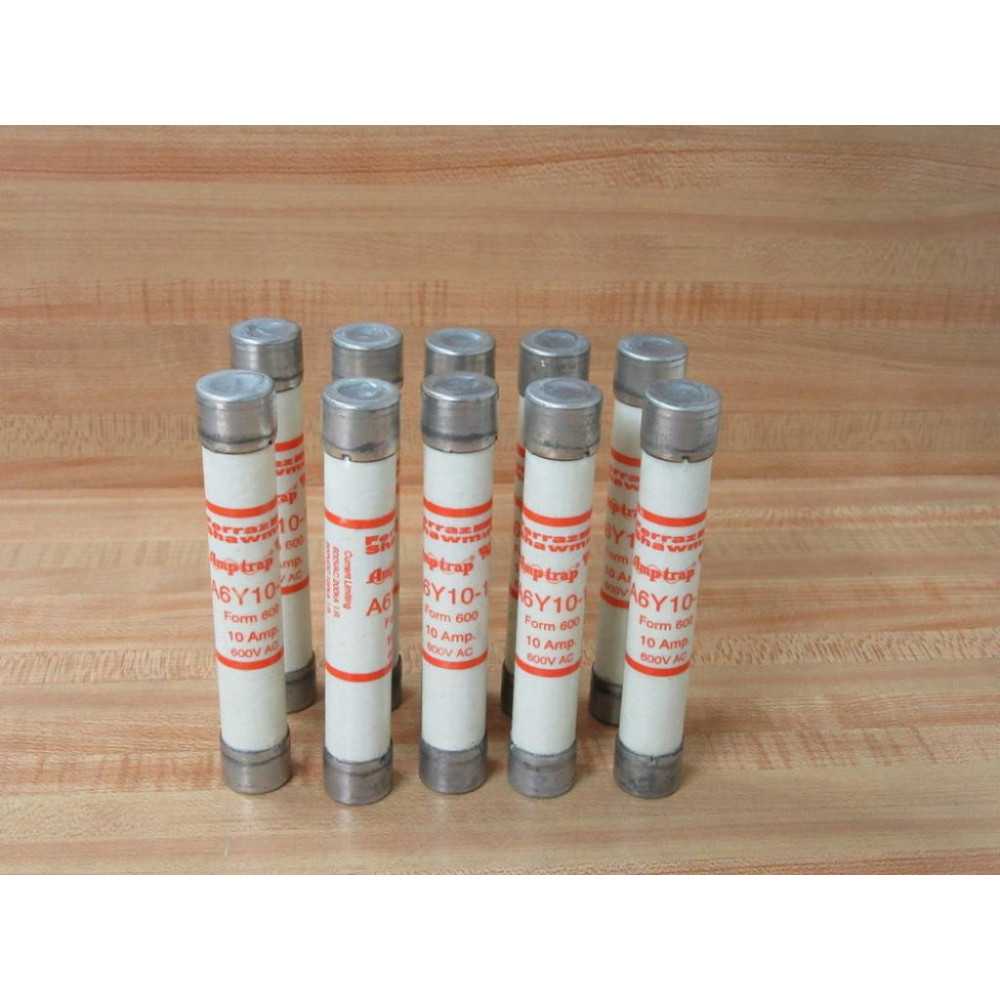Gould Shawmut Ferraz Trionic A6Y10-1 Amp-Trap Fuse A6Y101 (Pack of 10) - Used