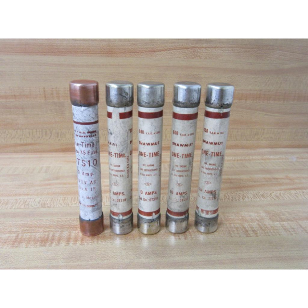 Gould Shawmut Ferraz OTS-10 Fuse Cross Ref 4XH04 (Pack of 5) - Used