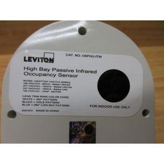 Leviton OSFHU-ITW Fixture Mount Sensor WOut Extra Lenses