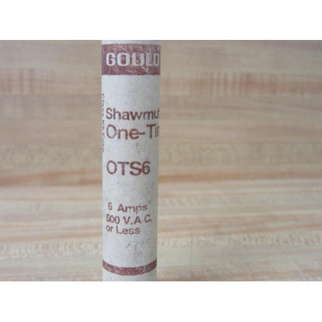 Fusible 6 Ampères Ferraz Shawmut OTS6 - Neuf Dans Son Emballage - Pour Circuits électriques