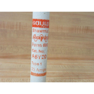 Gould Shawmut Ferraz Mersen A6Y20-1 Amp-Trap Fuse A6Y20 - Used