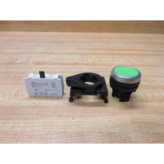 Baco 23-E-01 23E01 Contact Block With Pushbutton Button Green - New No Box