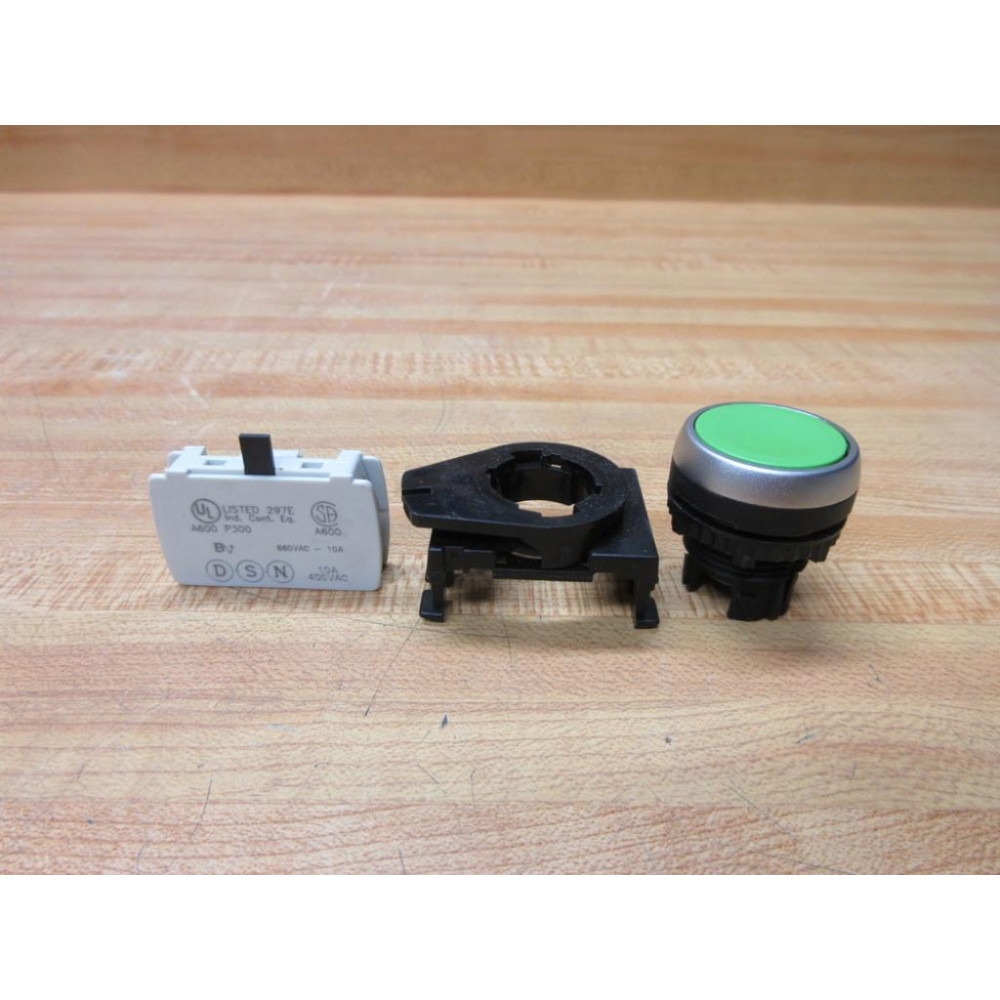 Baco 23-E-01 23E01 Contact Block With Pushbutton Button Green - New No Box