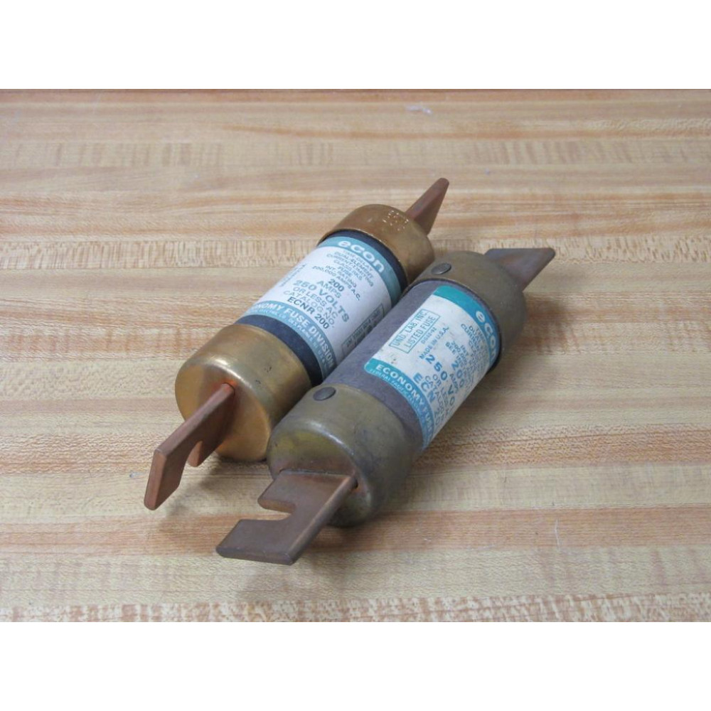 Economy ECN 200 Econ Time-Delay Fuse ECN200 (Pack of 2) - New No Box