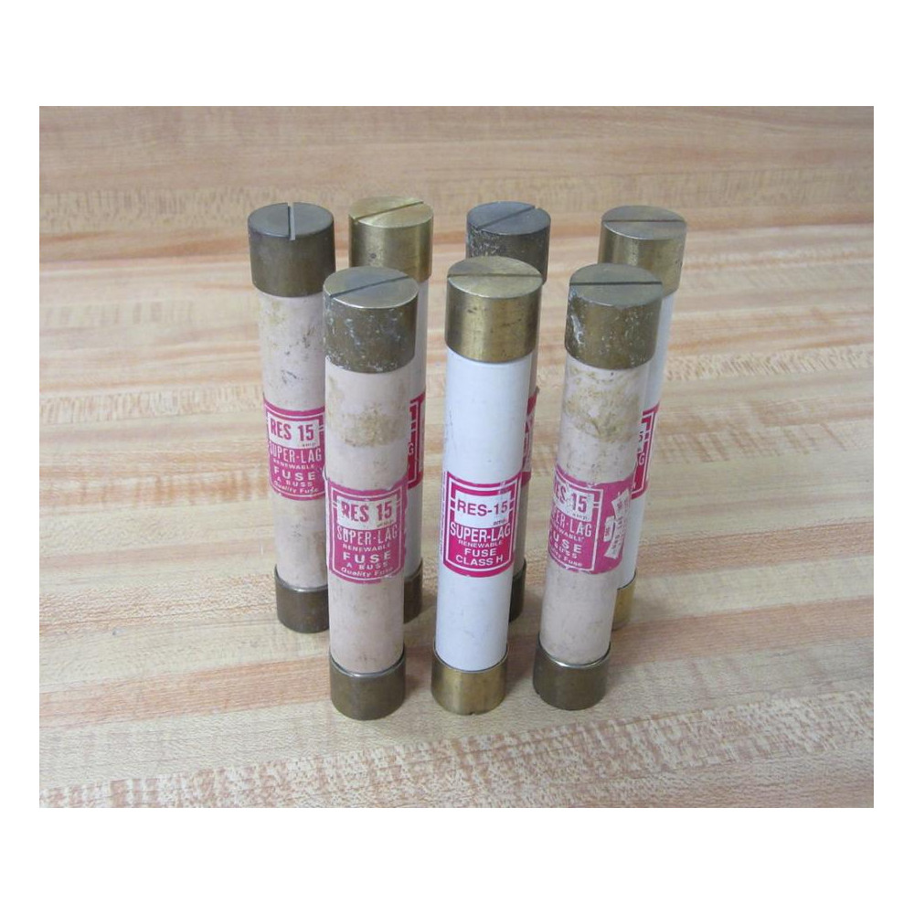 Bussmann RES-15 Cooper Super-Lag Fuse RES15 (Pack of 7) - Used
